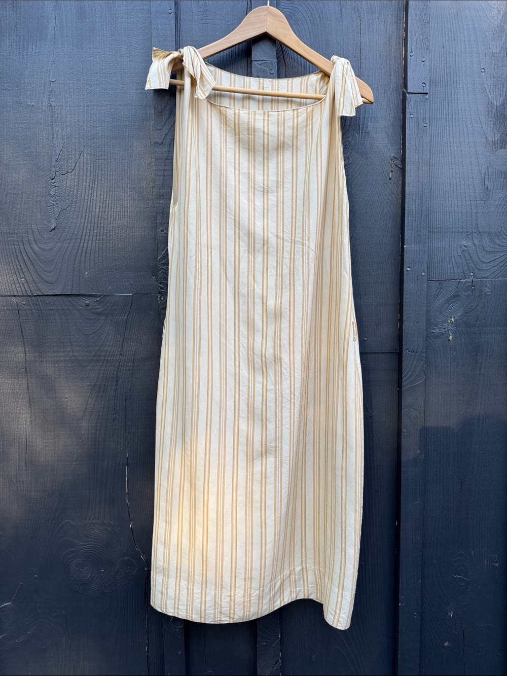 Marc By Marc Jacobs Cream and Yellow 100% silk Striped Dress